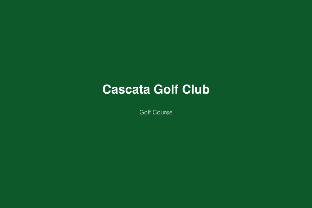 Cascata Golf Club